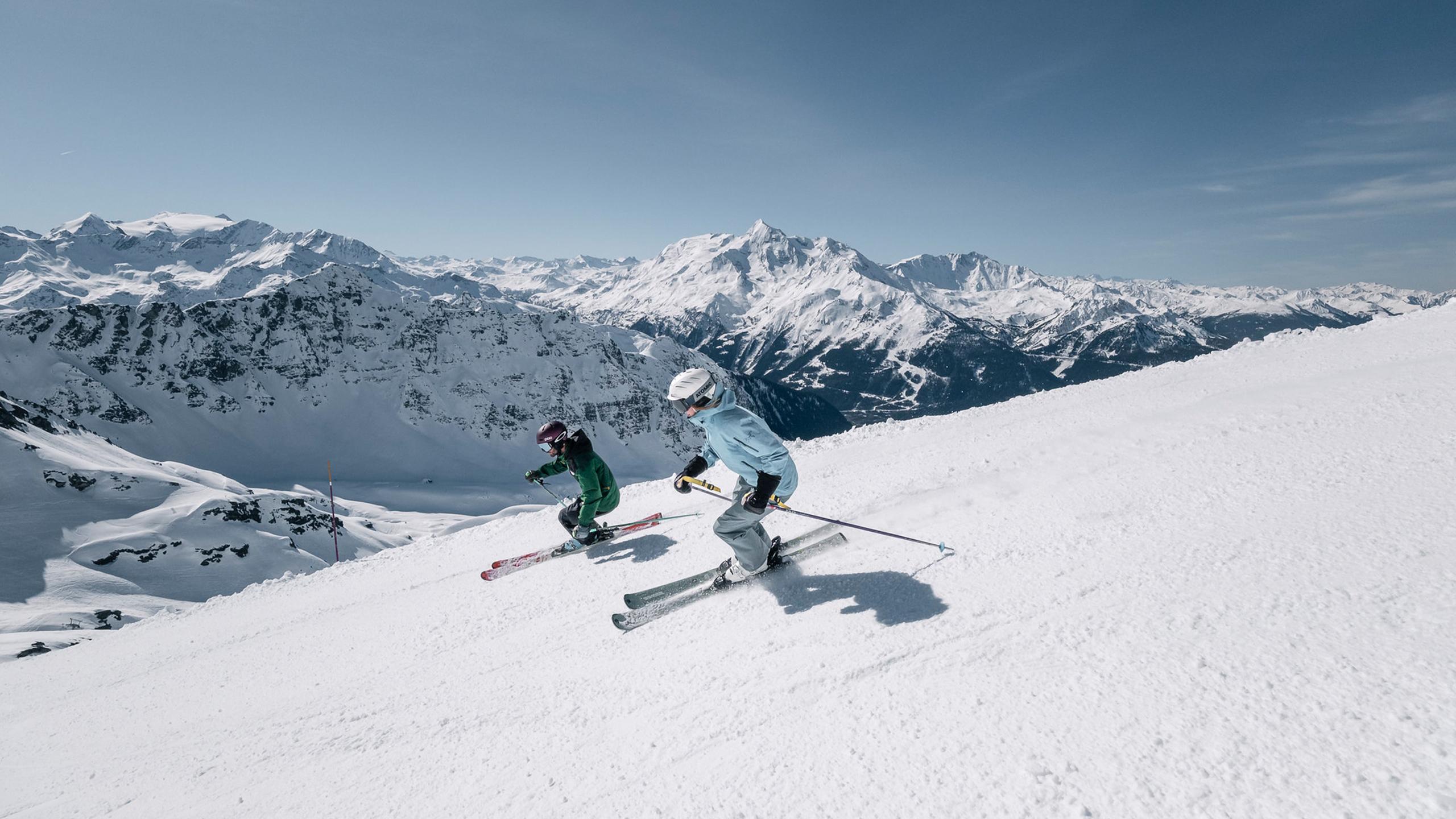 Espace San Bernardo - La Rosière - Hiver - Skieurs sur une piste