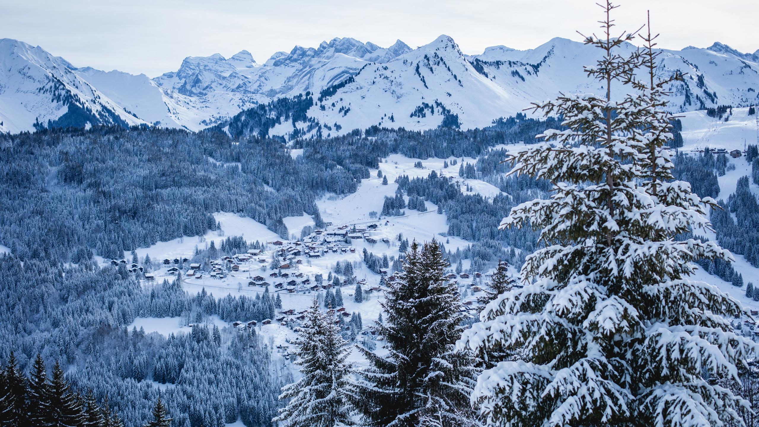 Massif - Chablais - Hiver - Panorama - Village