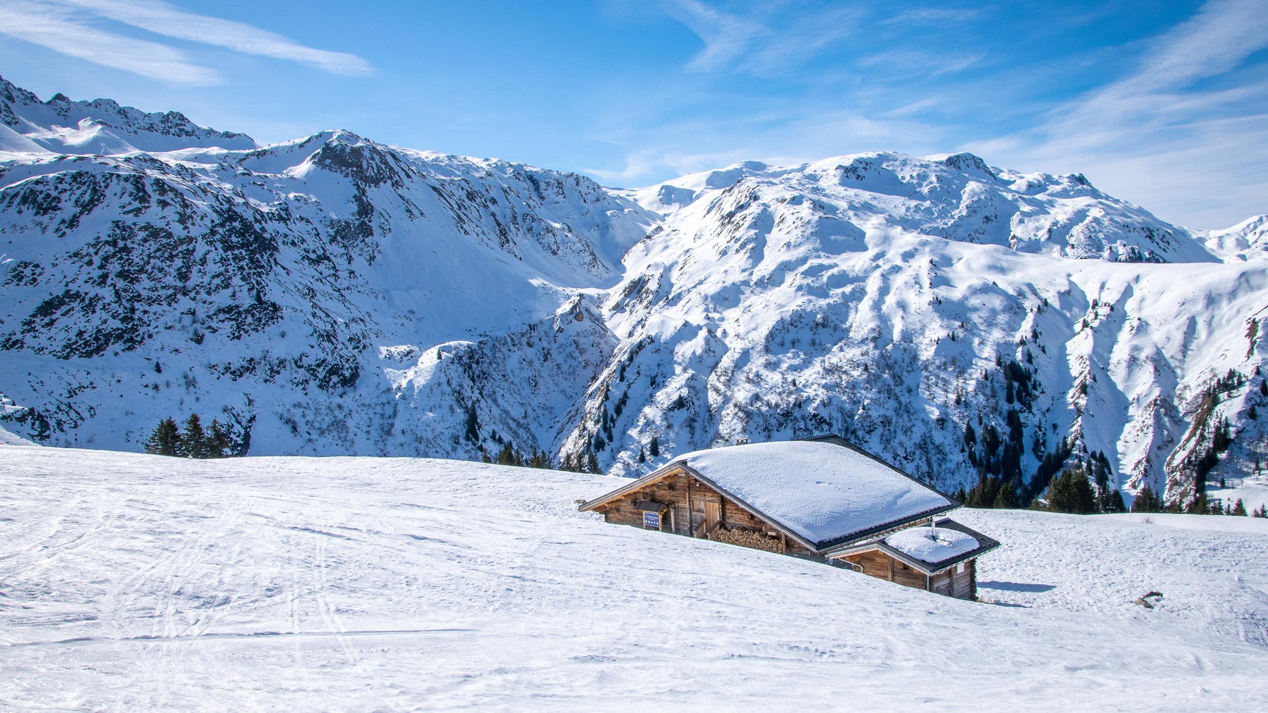 Massif du Mont-Blanc - Les Contamines-Montjoie - Hiver - Vue sur les sommets