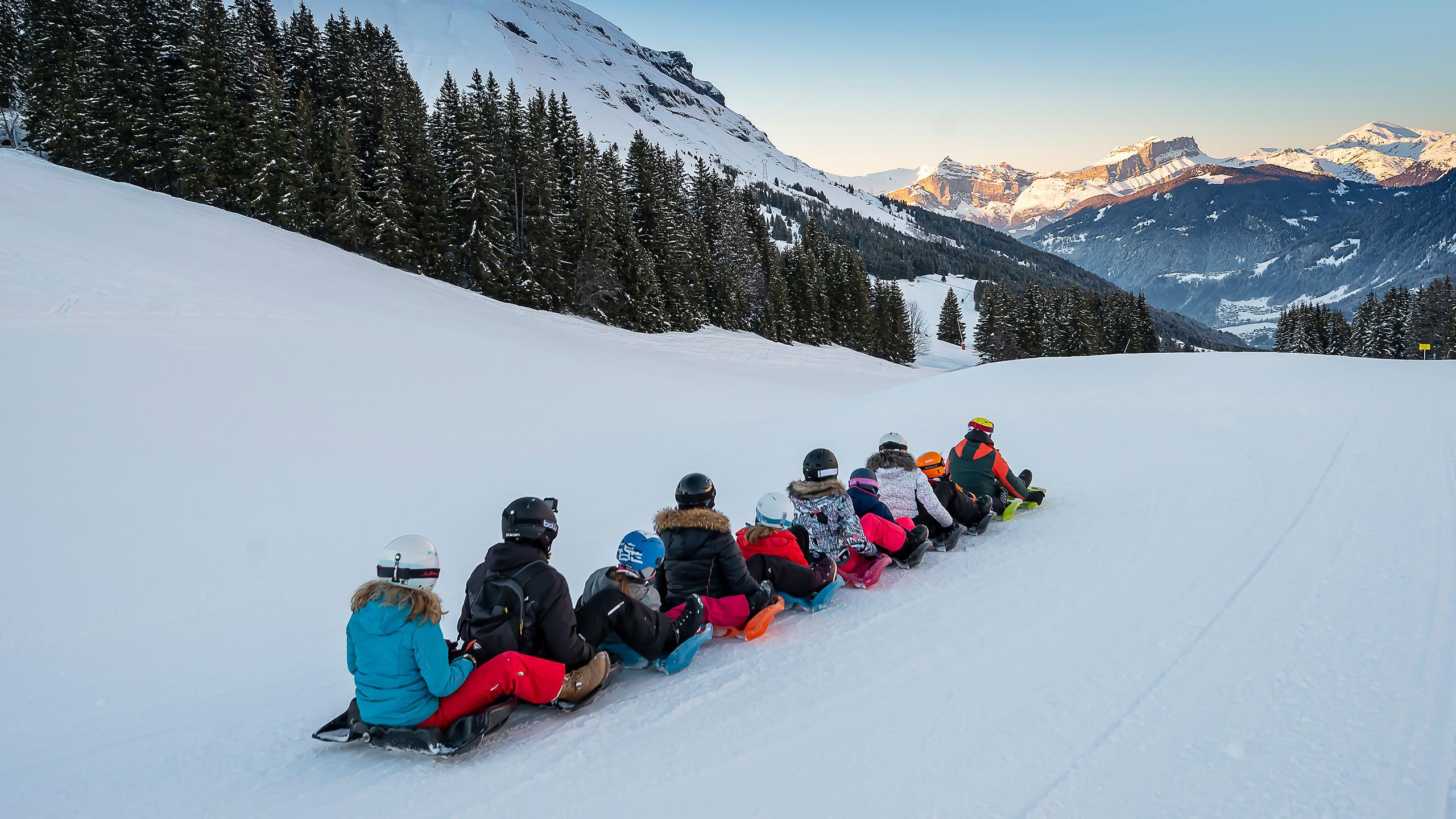 Les Contamines-Montjoie - Hiver - Luge