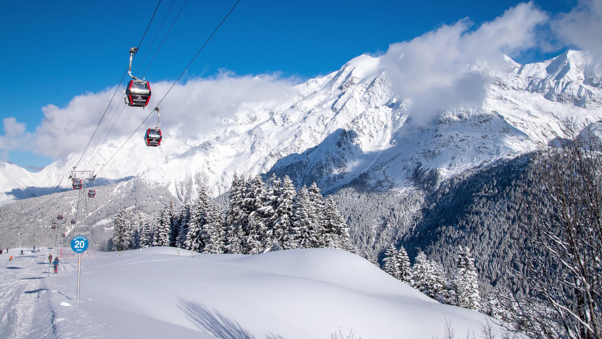 Les Contamines-Montjoie - Hiver - Domaine skiable - Télécabine