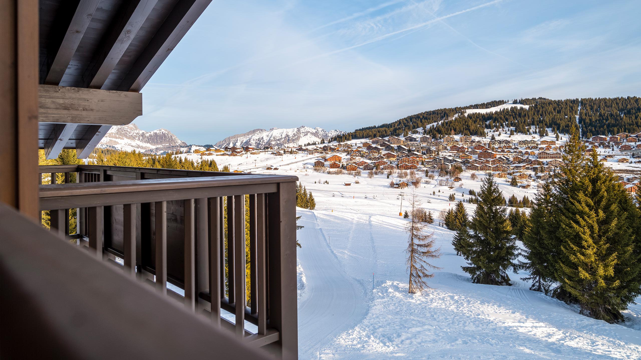 Les Saisies - Hiver - Vue Village - Balcon