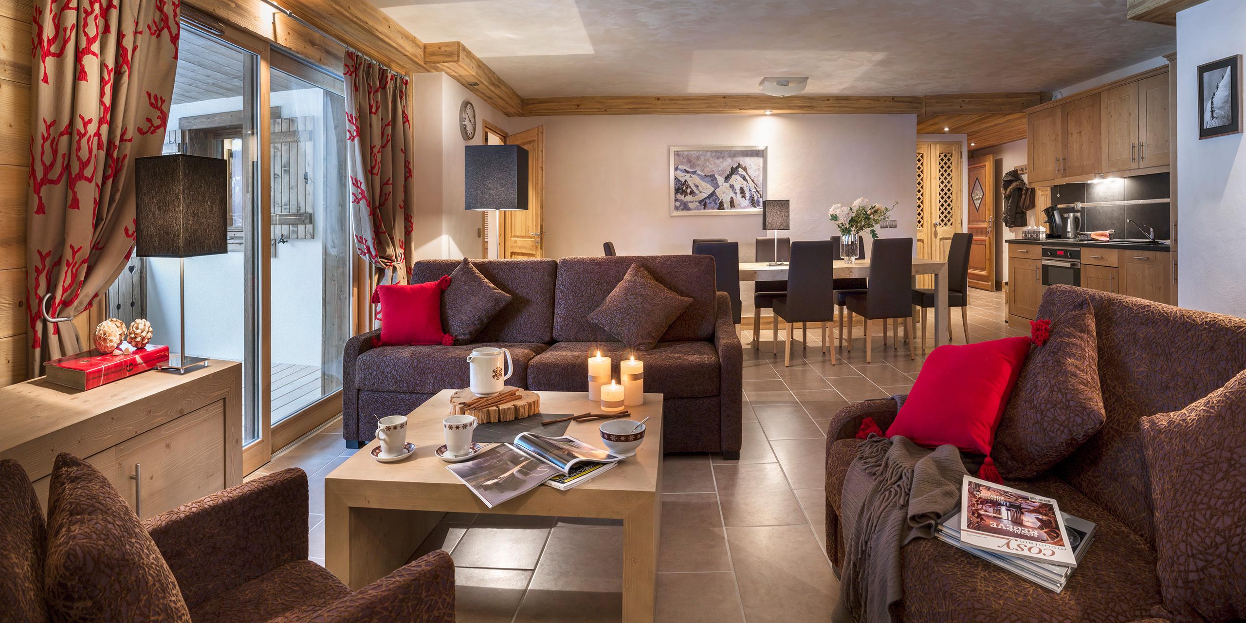 Salon d'un appartement de la résidence Chalet Naya à Champagny en Vanoise