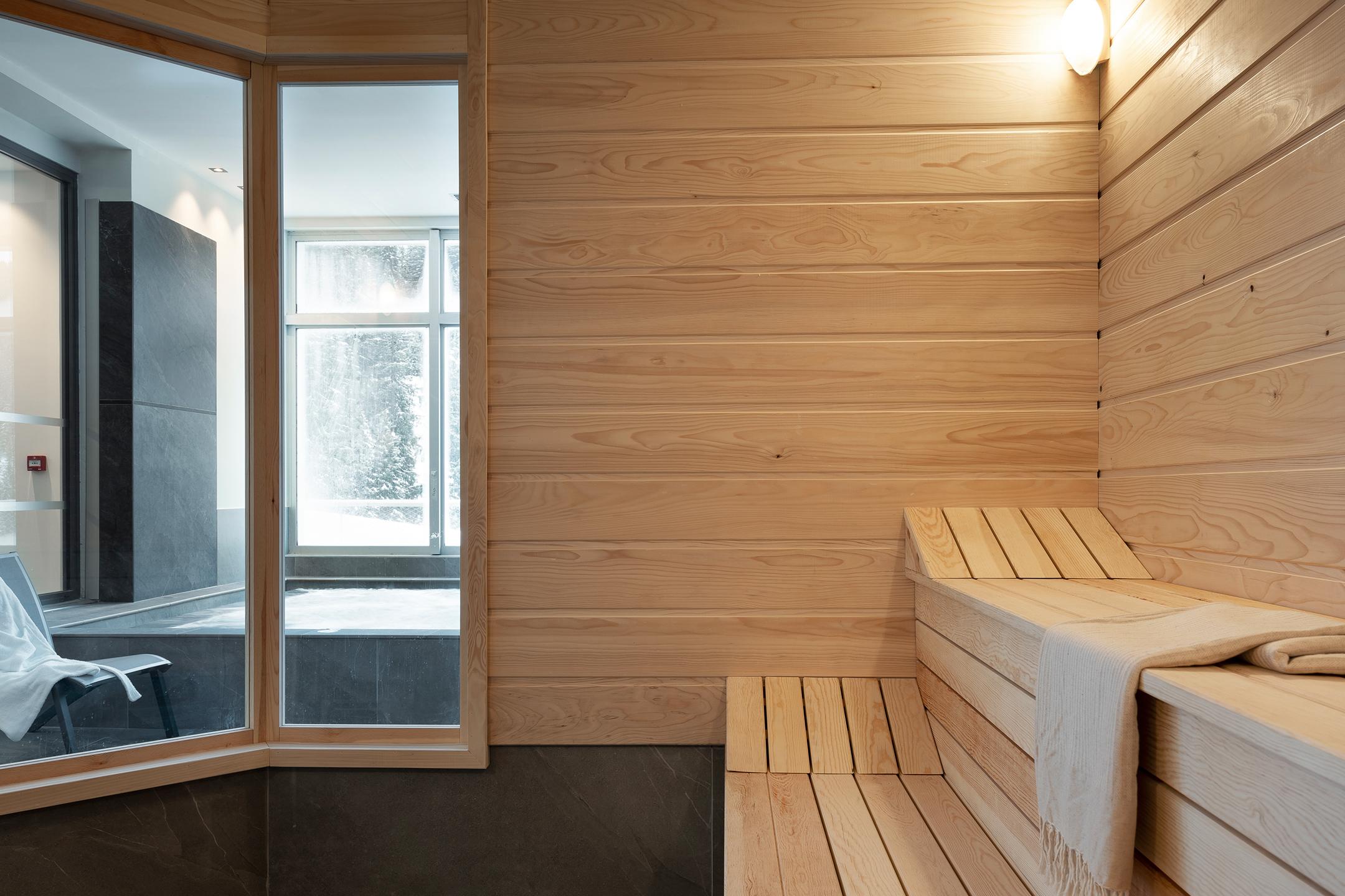 Sauna de l'espace bien-être de Alhéna à Flaine Forum