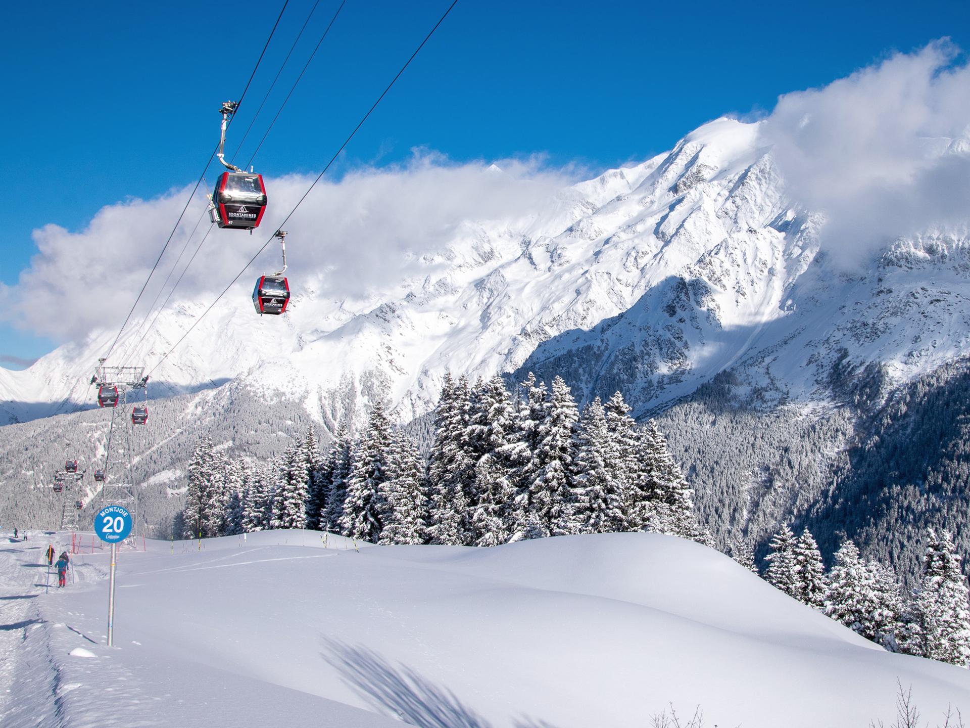 Les Contamines-Montjoie - Hiver - Domaine skiable - Télécabine