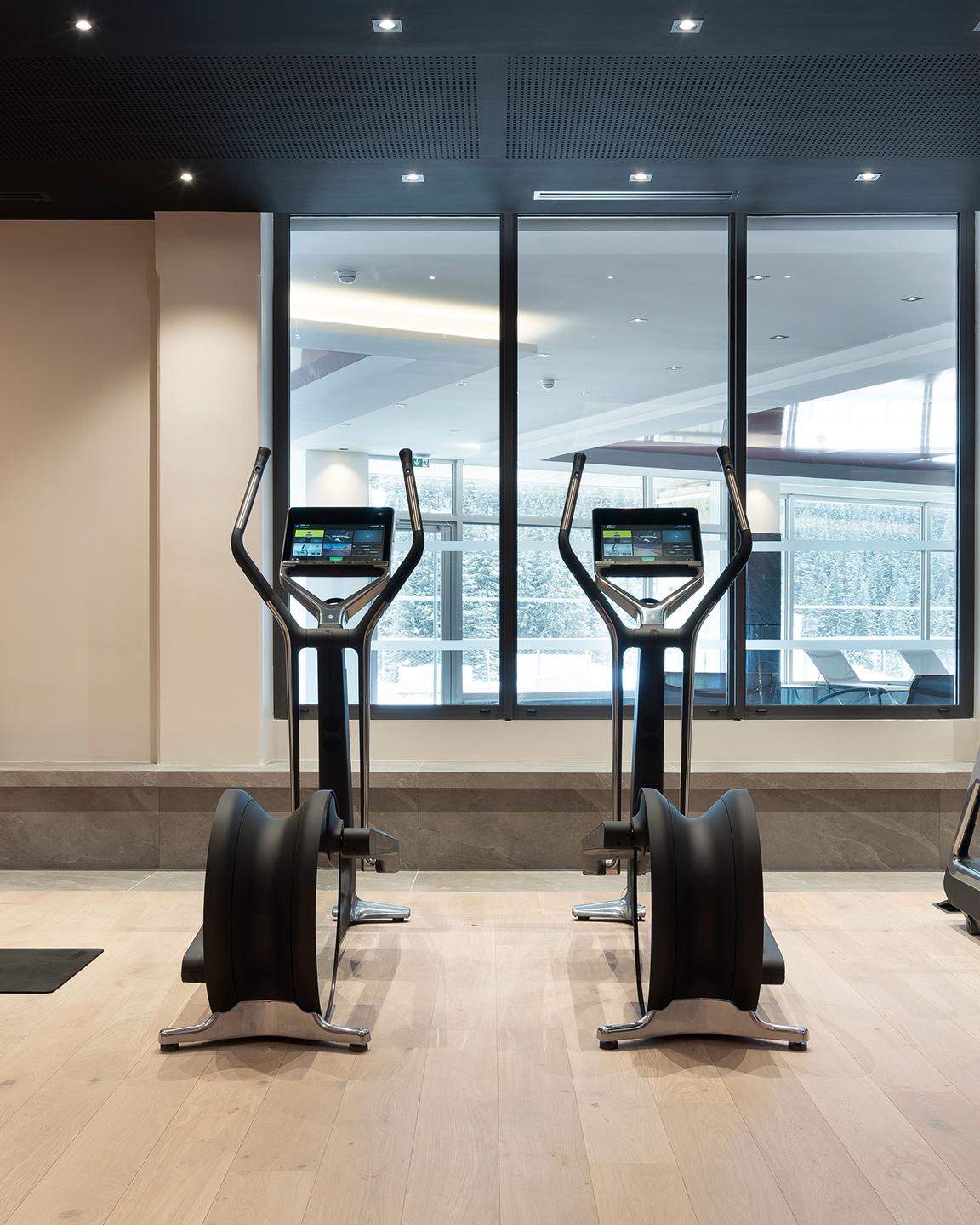 Salle de fitness de l'espace bien-être de Alhéna à Flaine Forum