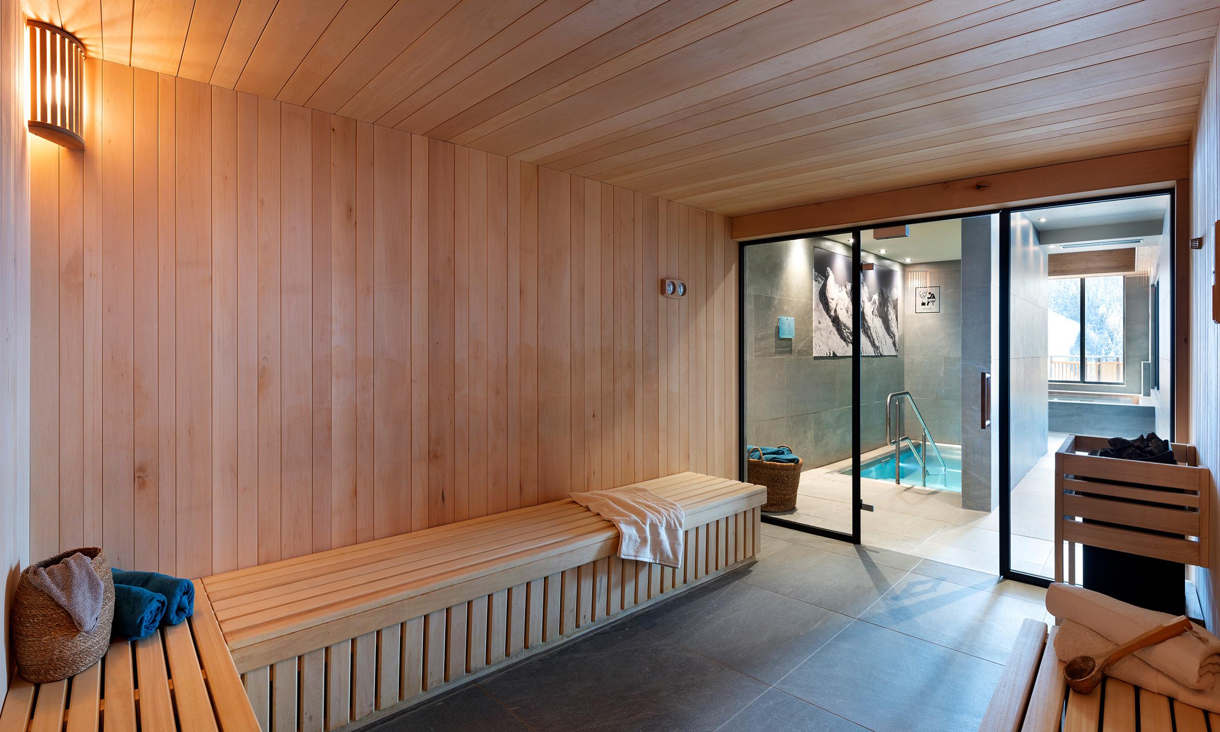 Chalets de Joy - Le Grand Bornand - Espace bien-être - Sauna ©studio-bergoend