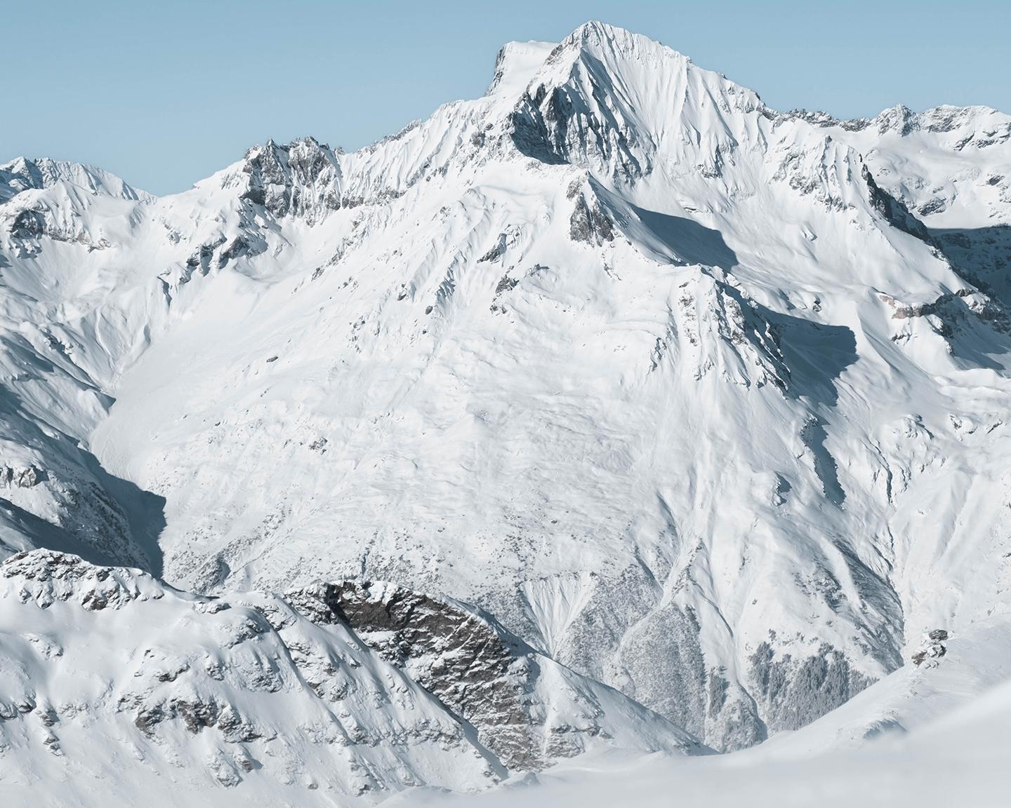 La dent Parrachée sous la neige 