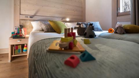 Chambre enfant d'un appartement au sein de la résidence Chalet Apsara à Méribel