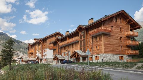 Vue extérieure de la résidence Chalets de Flambeau à Val-Cenis