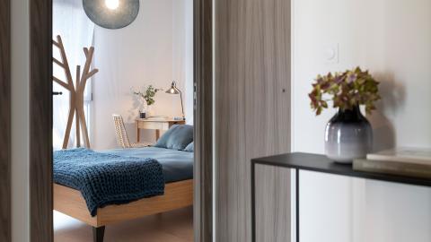 Chambre d'un appartement au Clos Marlioz situé à Aix les Bains en Savoie